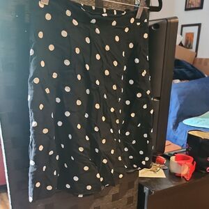 Old Navy Black Polka Dot Skirt Small TALL size